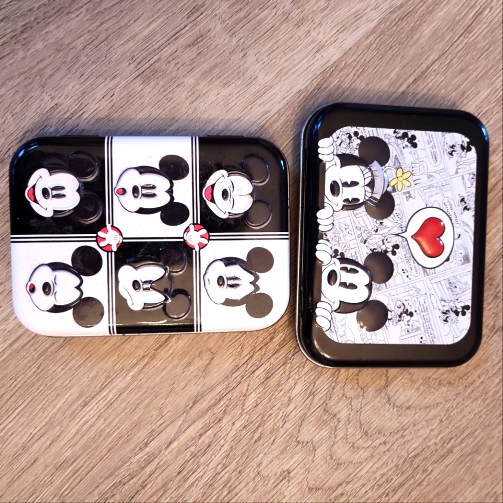 2PC❤️Collectible Disney Mickey/ Miney Mouse Storage Tins